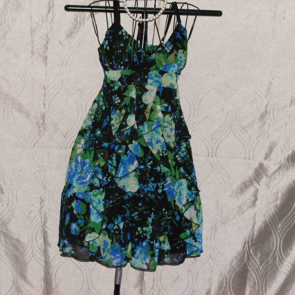 Forever 21 Lovely Flora Flare Dress Size S EUC
